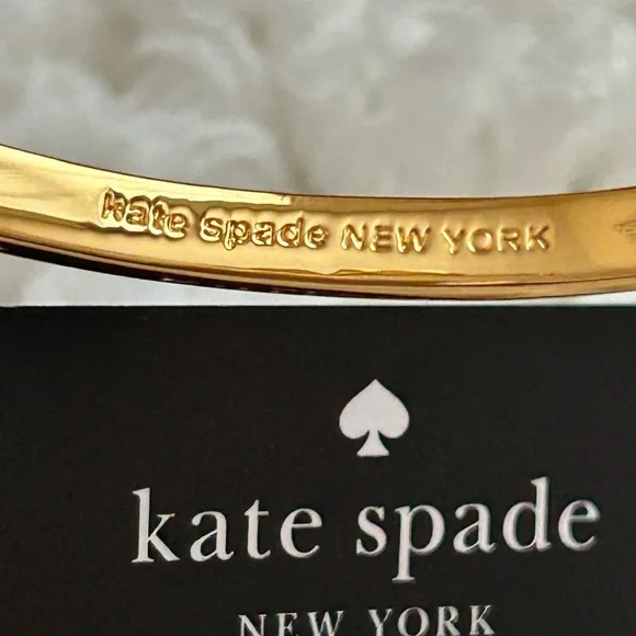 Kate Spade Gold Ribbon Bracelet with Sparkling Accents - Picture 5 of 5